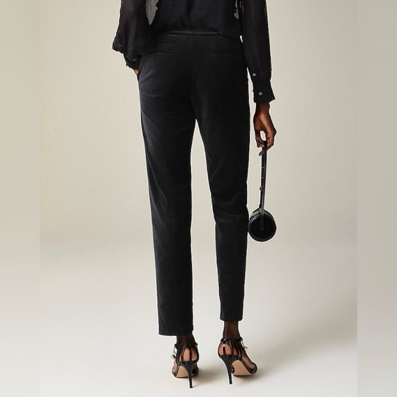 J Crew Tall Black Velvet Kate Slim-Fit Pant Size 4 Tall - Picture 7 of 17